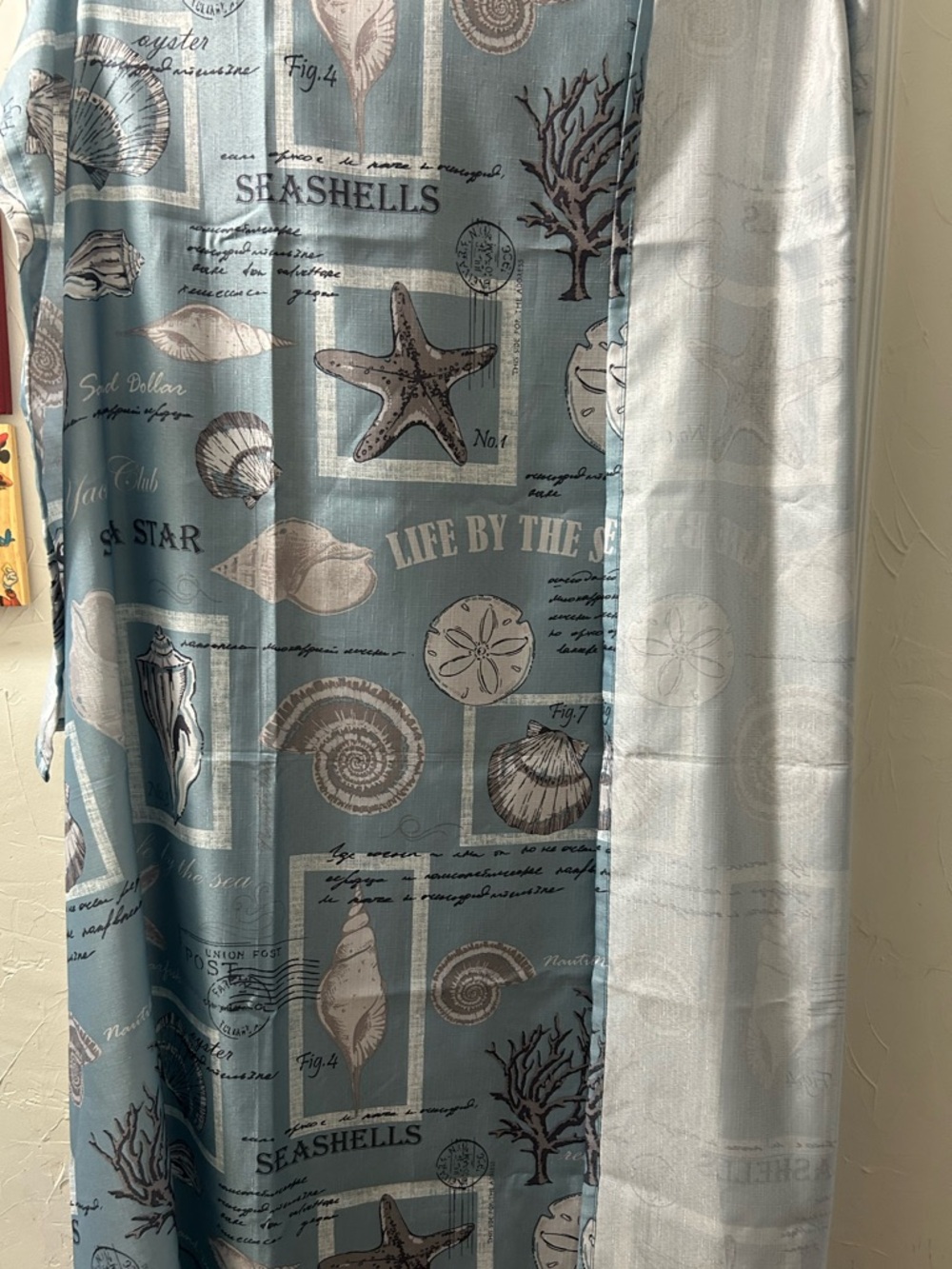 Seashell Coastal Table cloth in Seafoam Blue